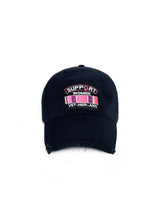 Distressed "Support Women Vet-Her-Ans" Ribbon Baseball Cap Style Hat